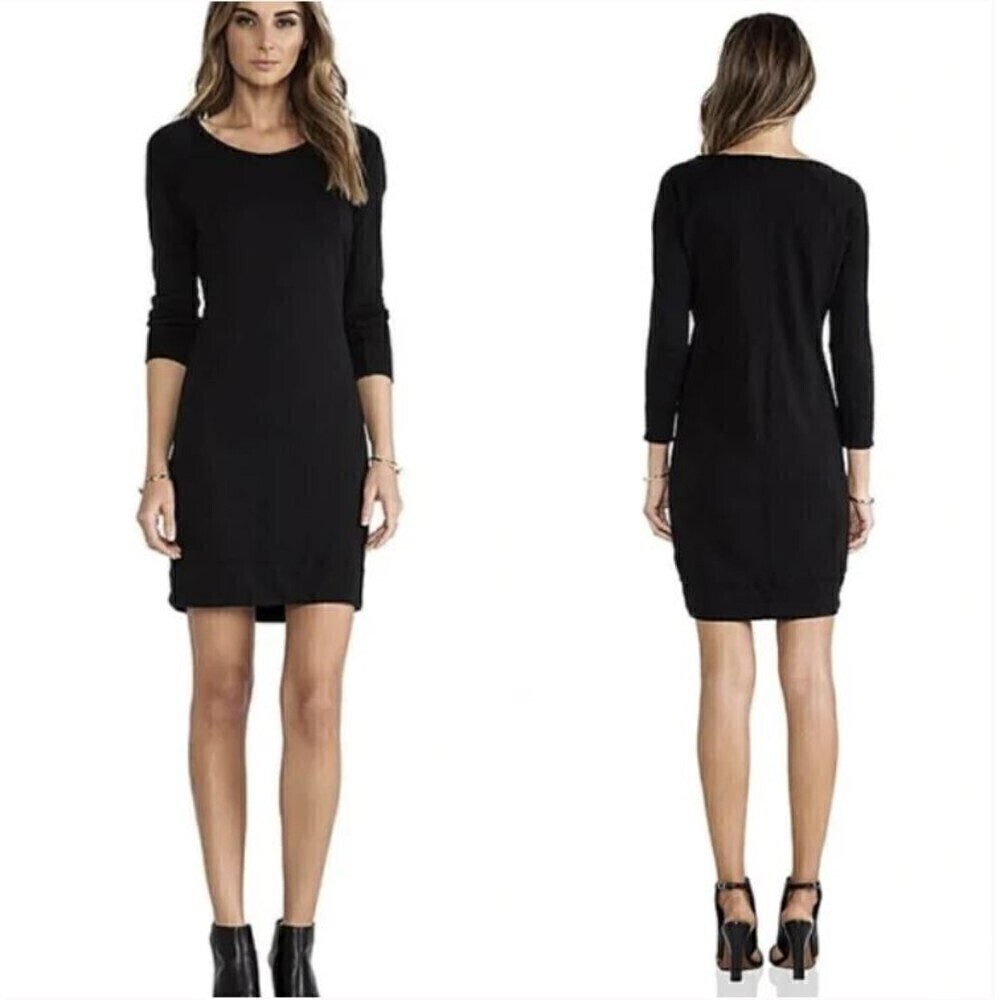 James Perse Raglan Sweatshirt Long Sleeve French Terry Knit Dress Size 1